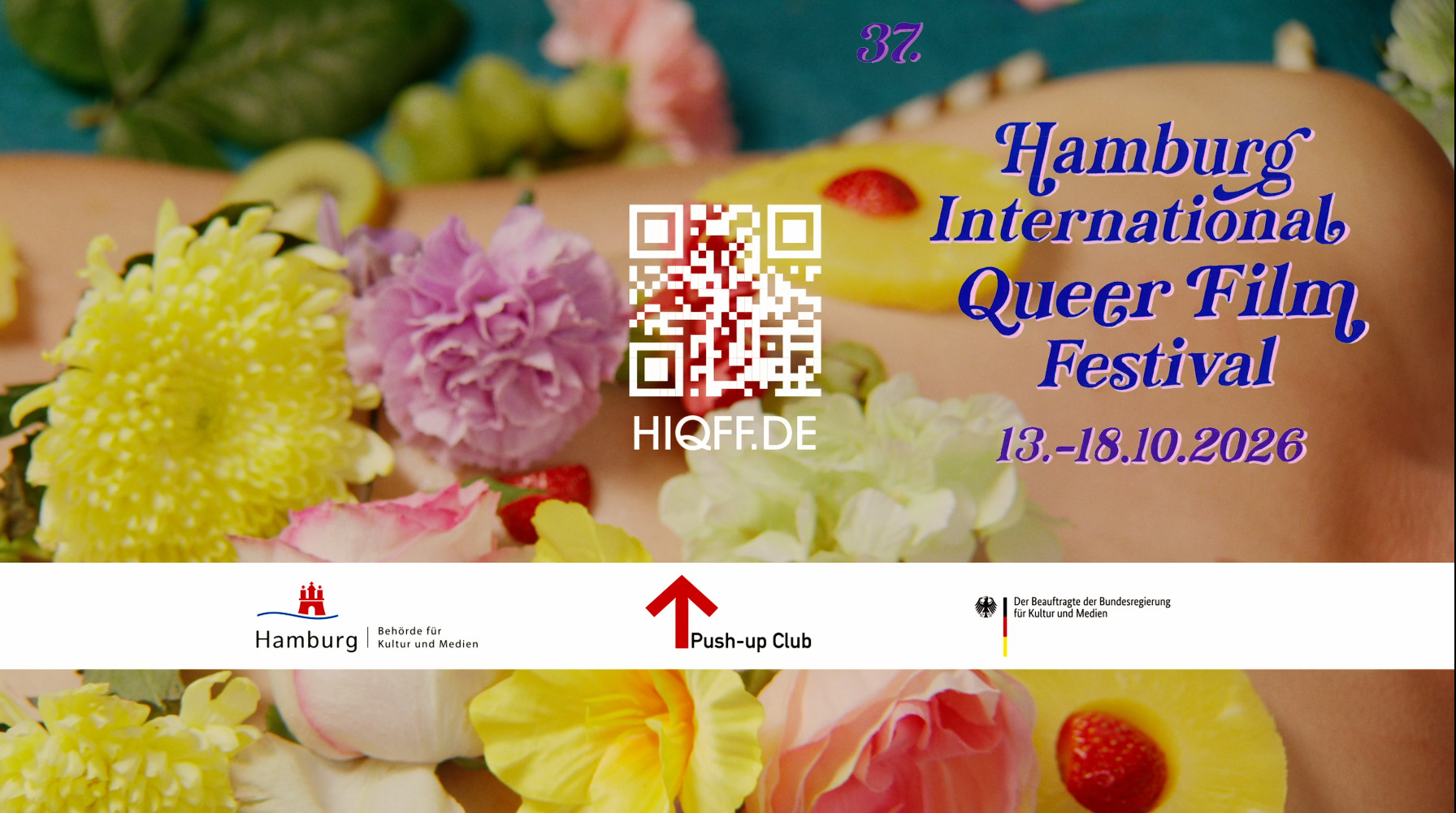 Der Trailer des 37. Hamburg International Queer Film Festival 2026 mit einer diversen Gruppe Personen, die ihr Bunt-sein feiert: Remember, Resist! The trailer for the 37th Hamburg International Queer Film Festival 2026, featuring a diverse group of people celebrating their colourful identities: Remember, Resist!